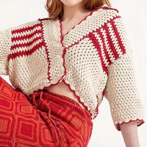 Fan Edge Knit Jacket